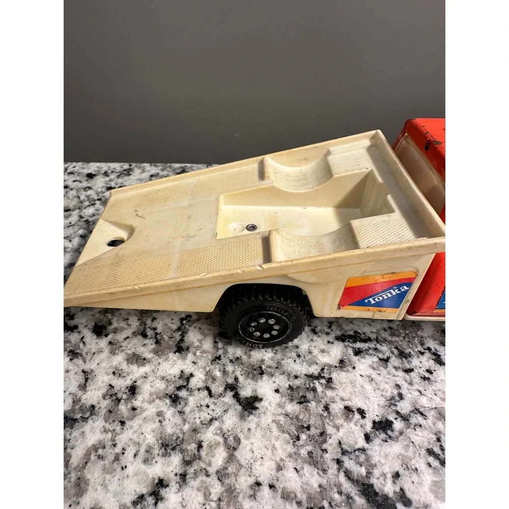 Vintage Tonka Rebel Racer‎ Toy Truck Flatbed Tow Truck Toy Orange